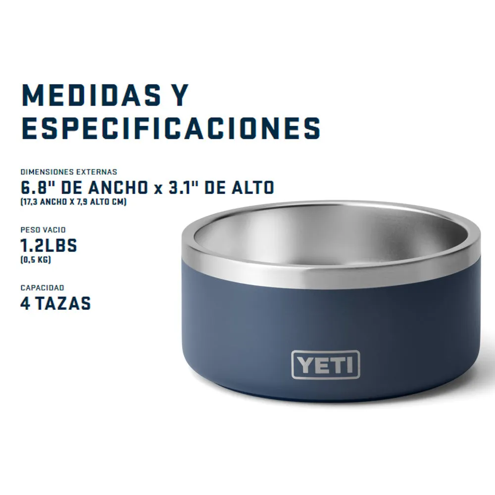 21071499982 PLATO PARA PERRO BOOMER 4 BLANCO MARCA YETI