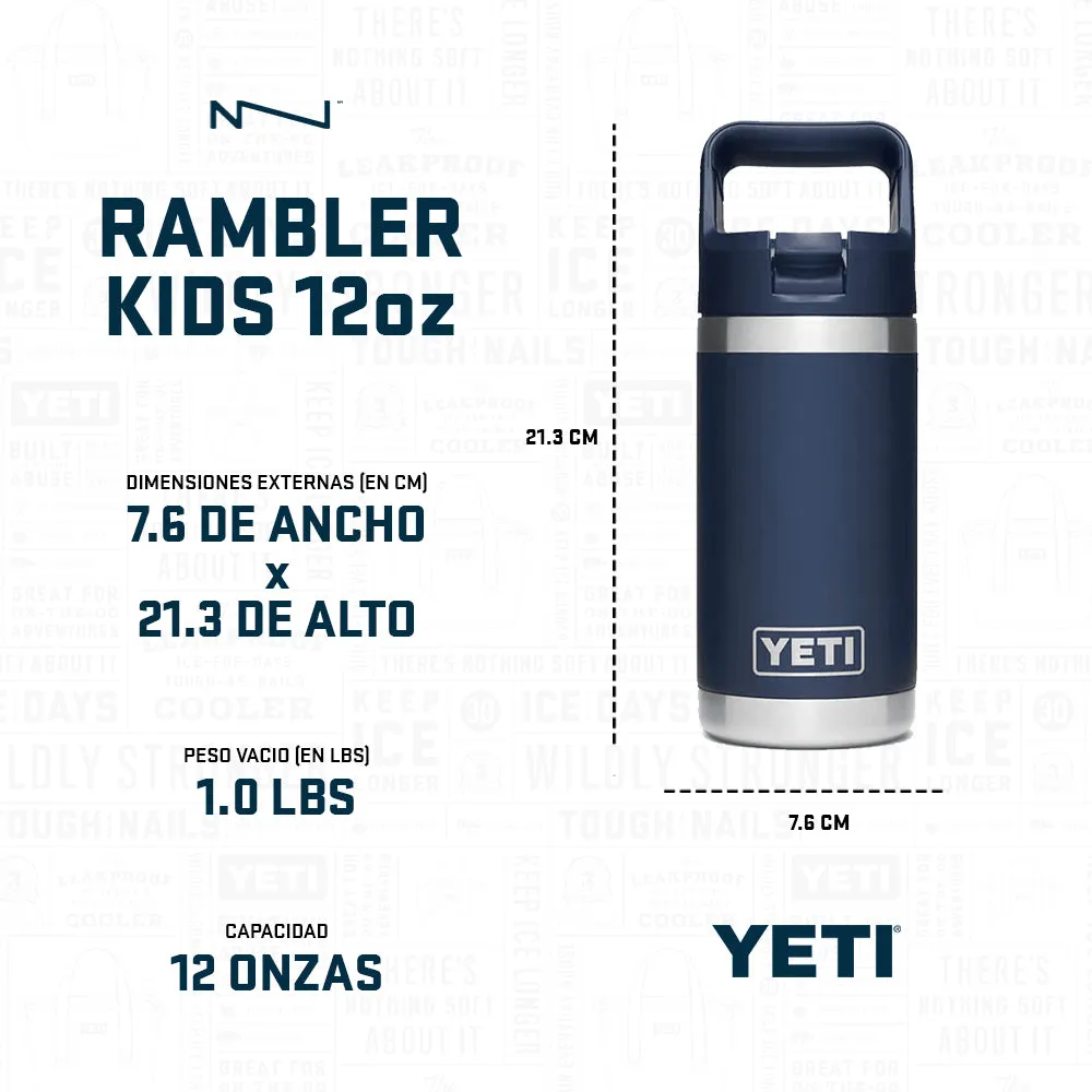 21071500020 TERMO RAMBLER 12 OZ PARA NIO SEAFOAM MARCA YETI