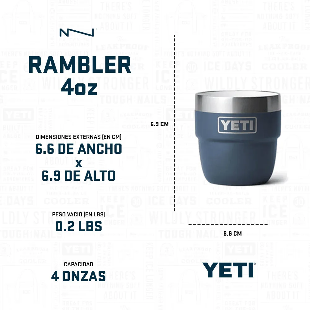 21071501859 TAZA RAMBLER 4oz STACKABLE 2 PIEZAS MARINO MARCA YETI