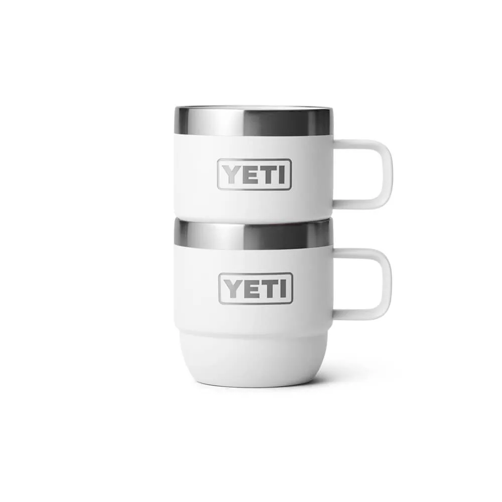 21071501863 TAZA RAMBLER 6oz STACKABLE 2 PIEZAS BLANCO MARCA YETI