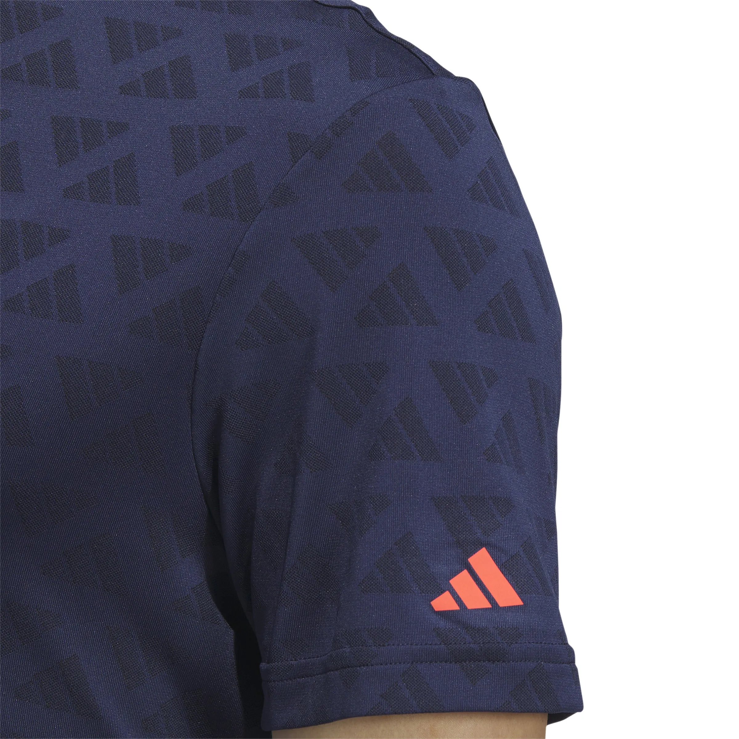 adidas Golf Jacquard Mock Shirt - Navy