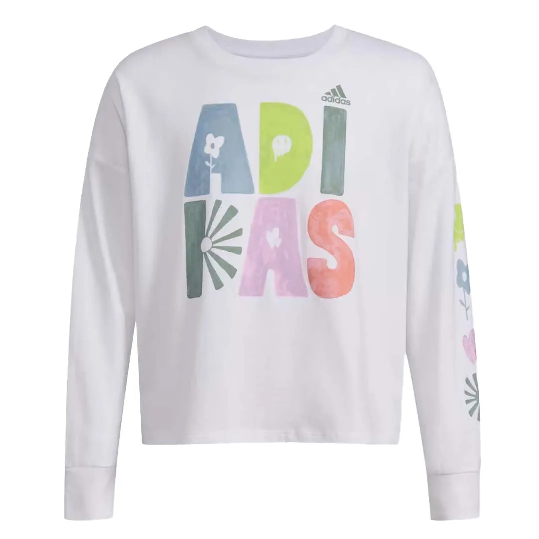 adidas - Kids' (Junior) Long Sleeve Waist Crew T-Shirt (IQ5941)