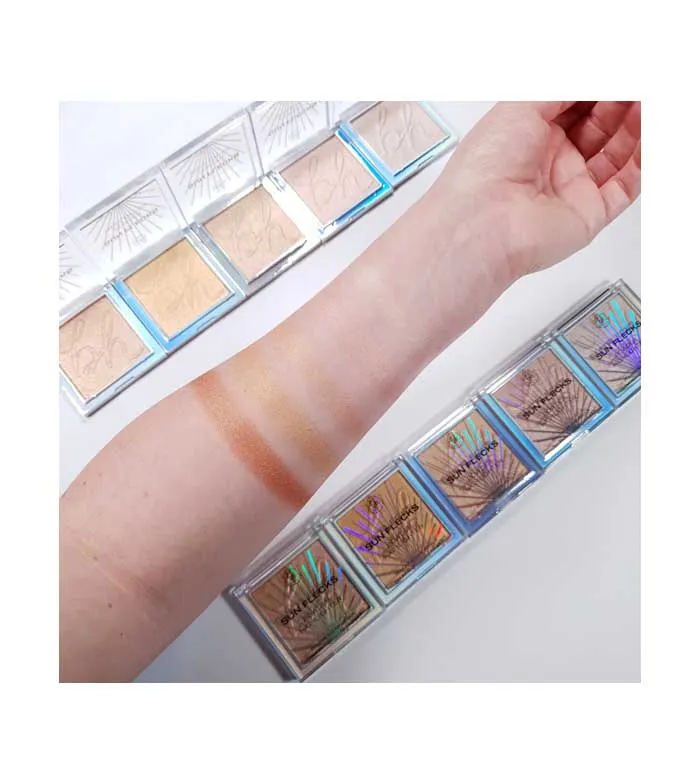 BH Cosmetics - Iluminador en polvo Sun Flecks Highlight - Sun Chaser