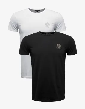 Bi-Pack Black & White Medusa Print T-Shirts