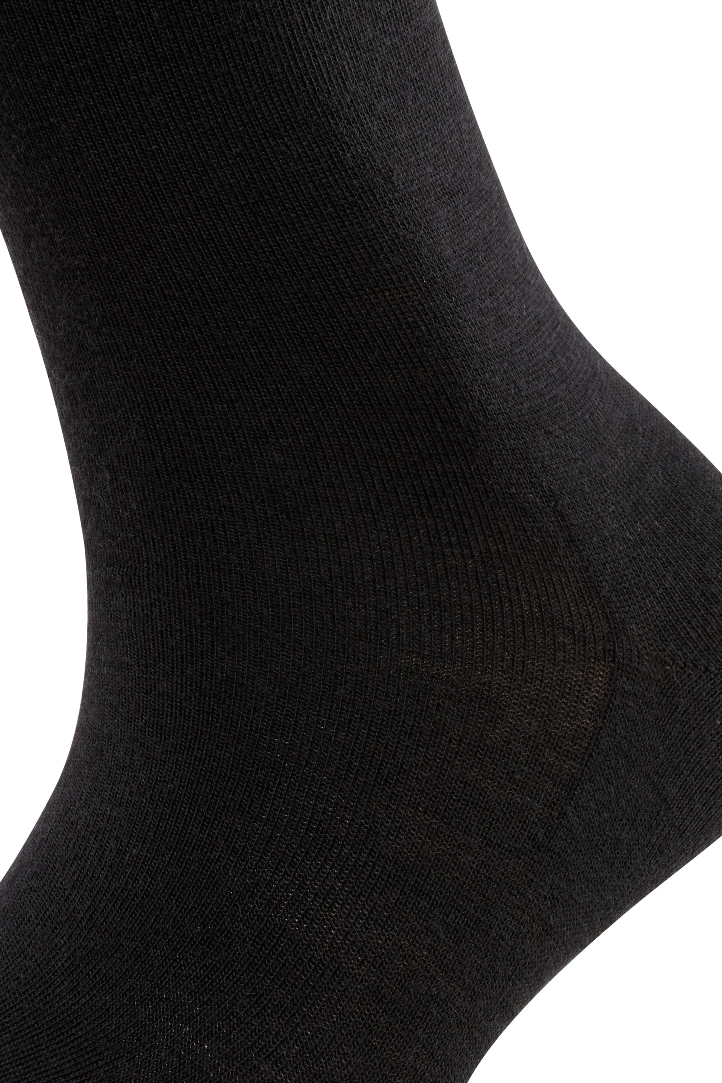 Black Merino Cotton Blend Socks