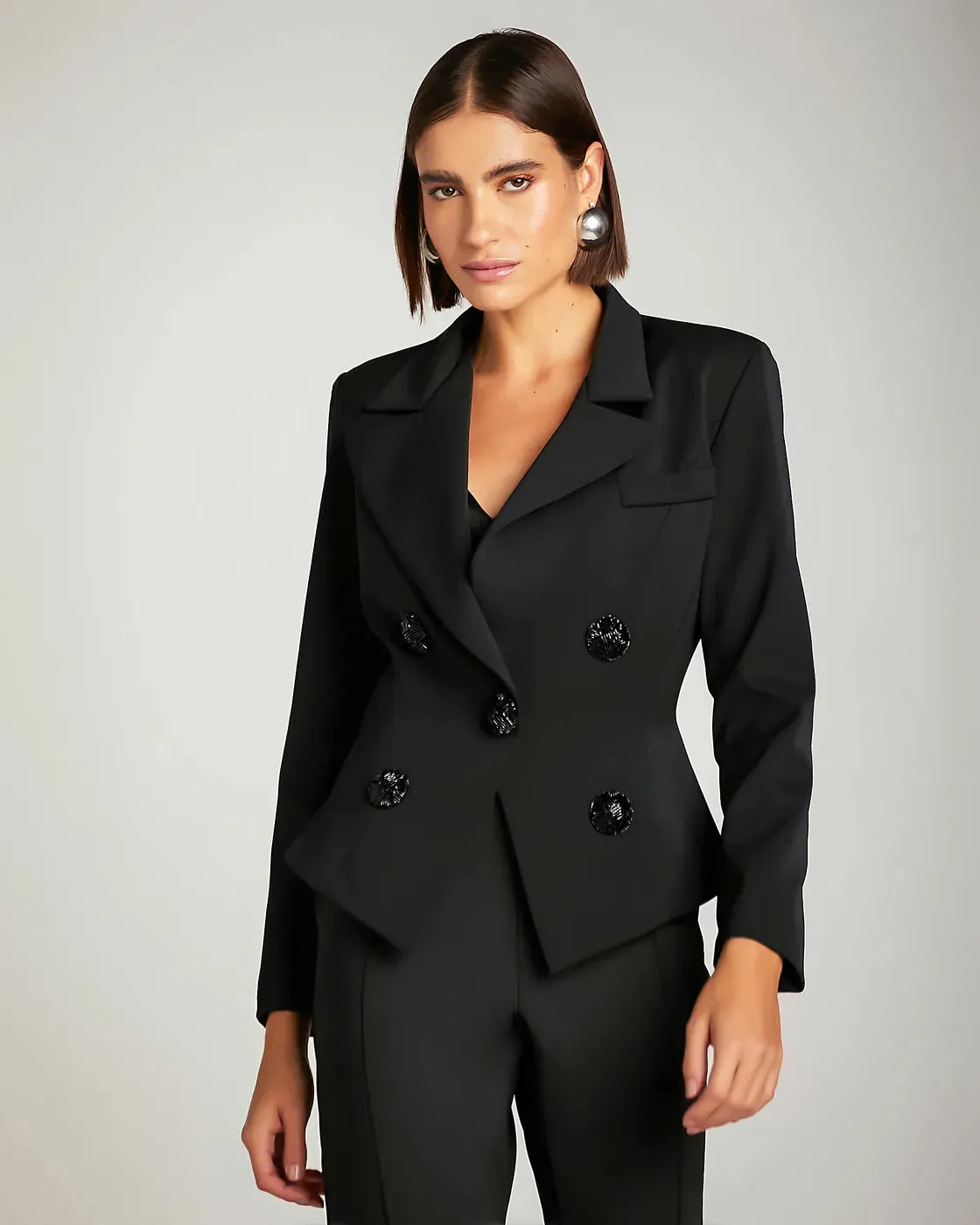 BLAZER ANNE FERNANDES PRETO ALFAIATARIA JOICE