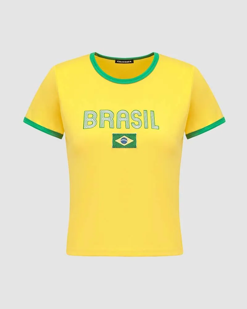 Brasil Raglan Sports Top