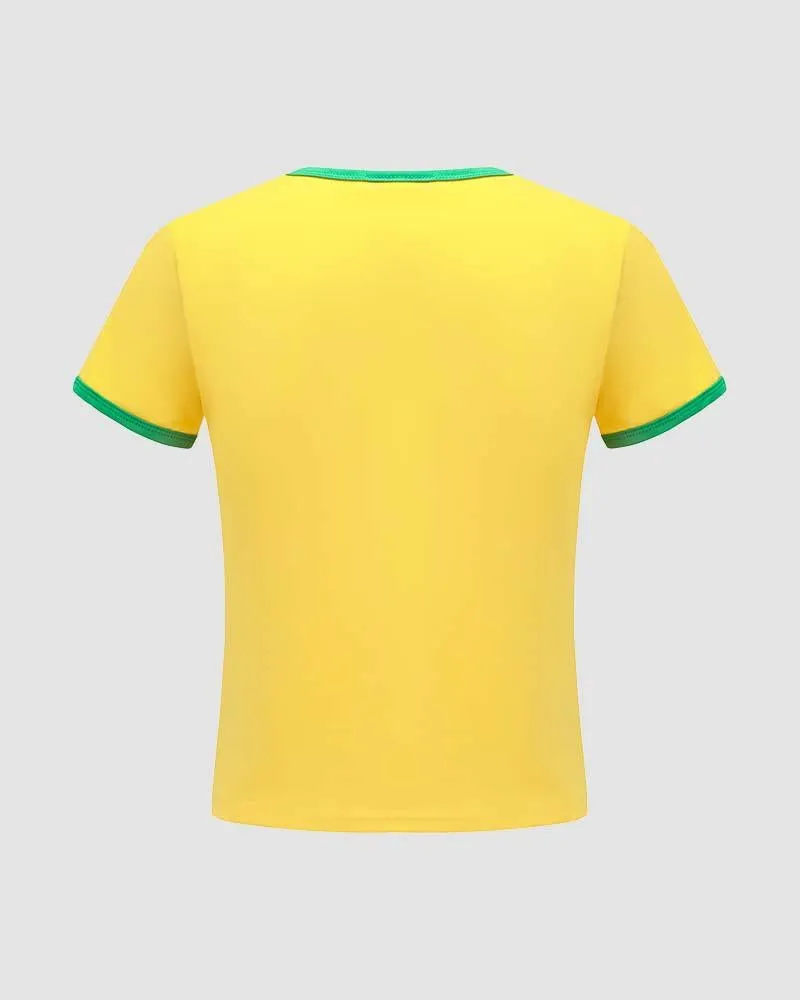 Brasil Raglan Sports Top