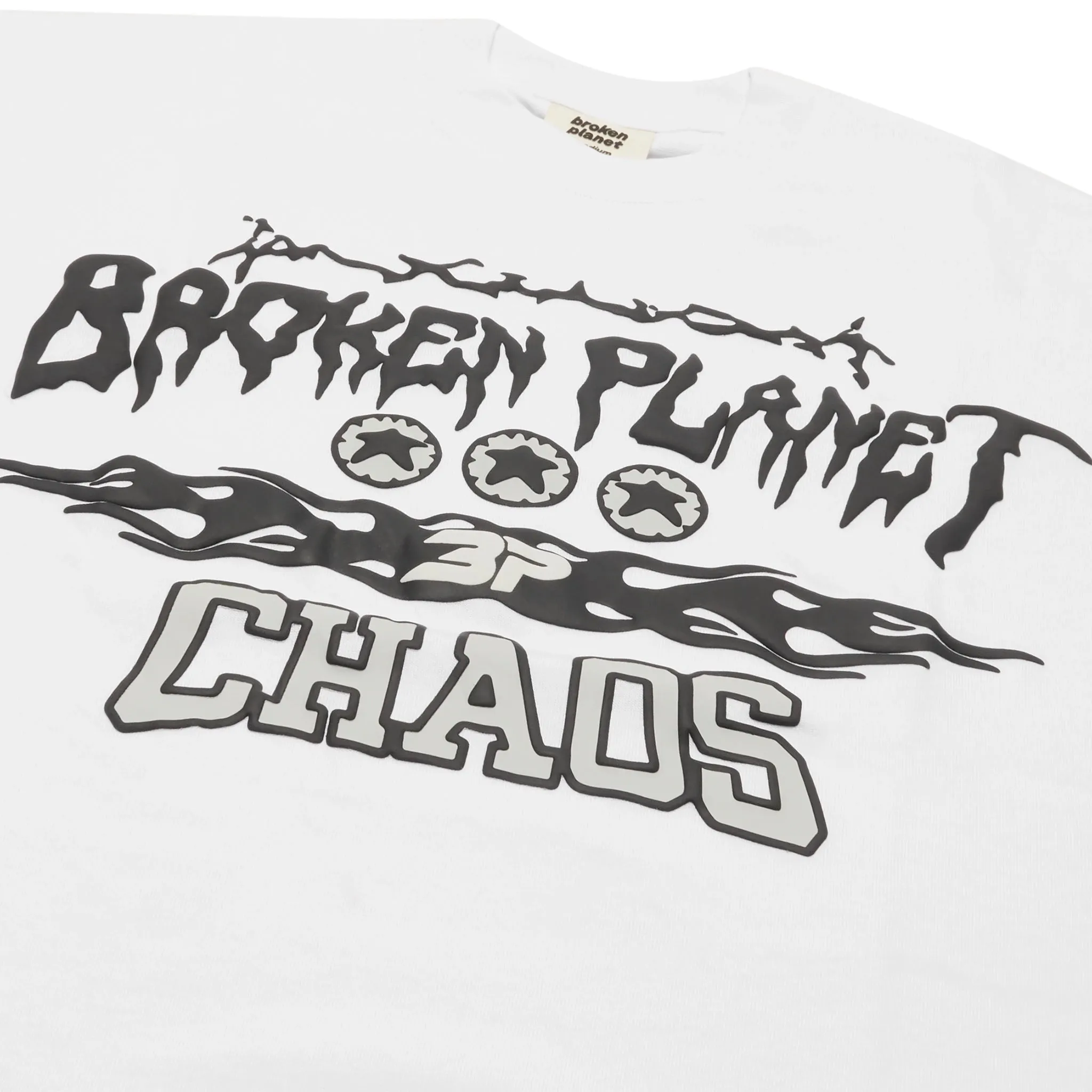 Broken Planet Chaos White T Shirt