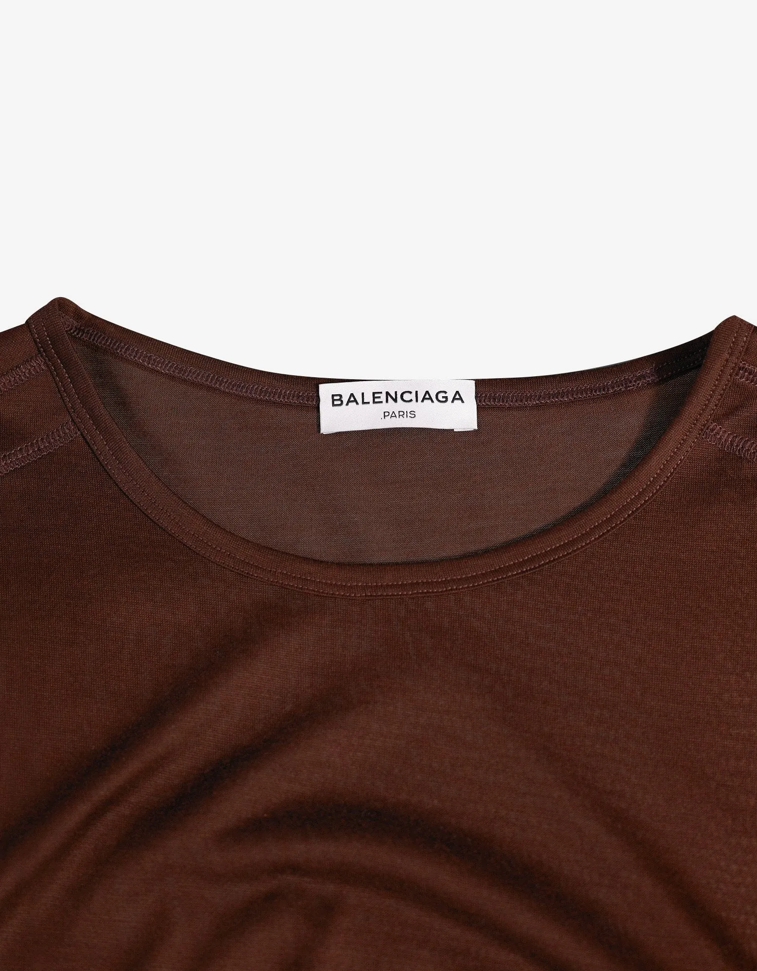 Brown Silk Blend T-Shirt