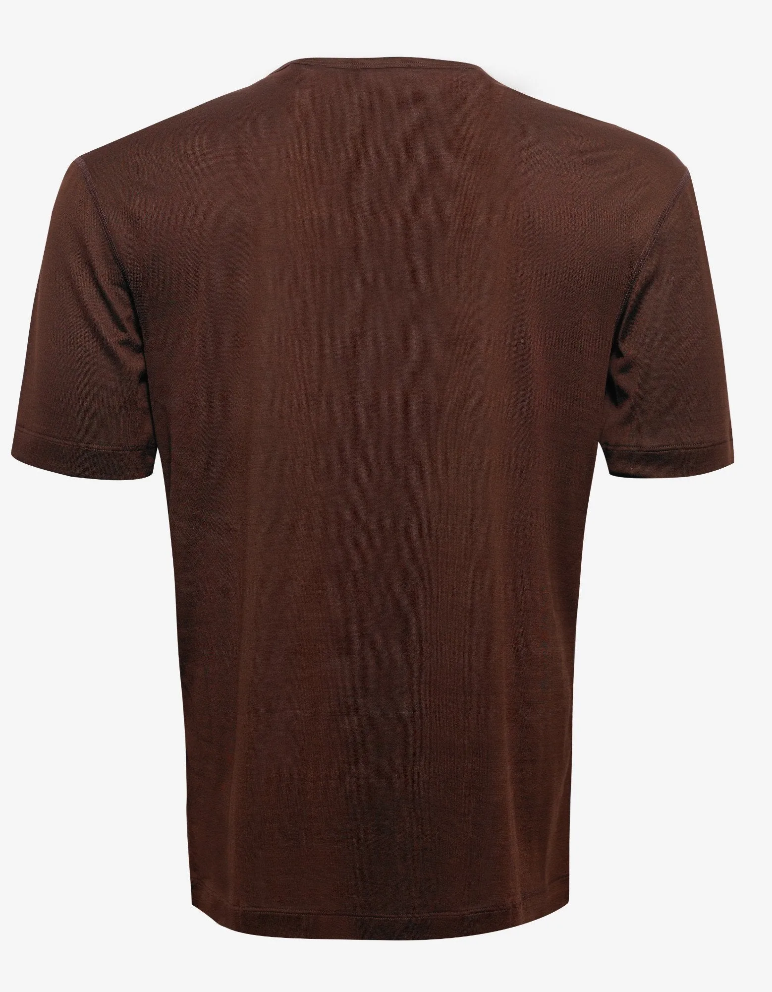 Brown Silk Blend T-Shirt