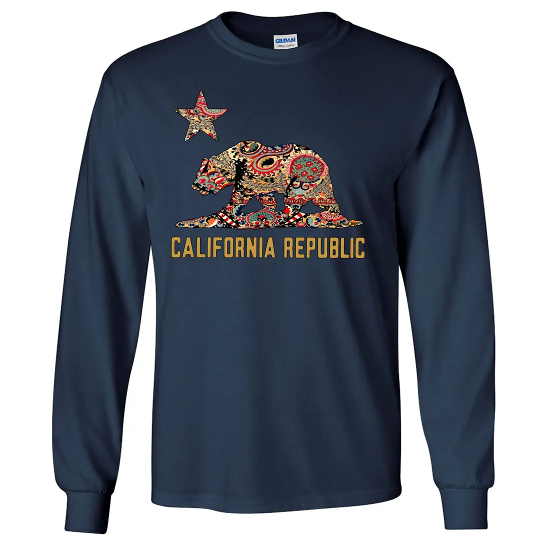 California Republic Paisley Bear Long Sleeve Shirt