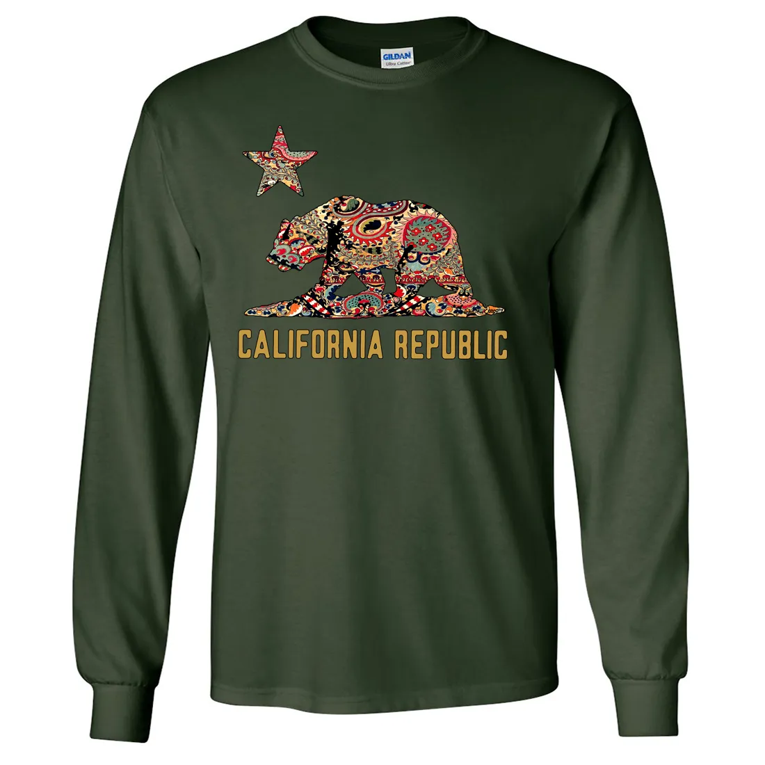 California Republic Paisley Bear Long Sleeve Shirt