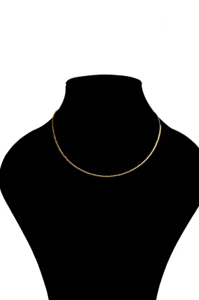 Choker Oro Amarillo 14 k de 16in