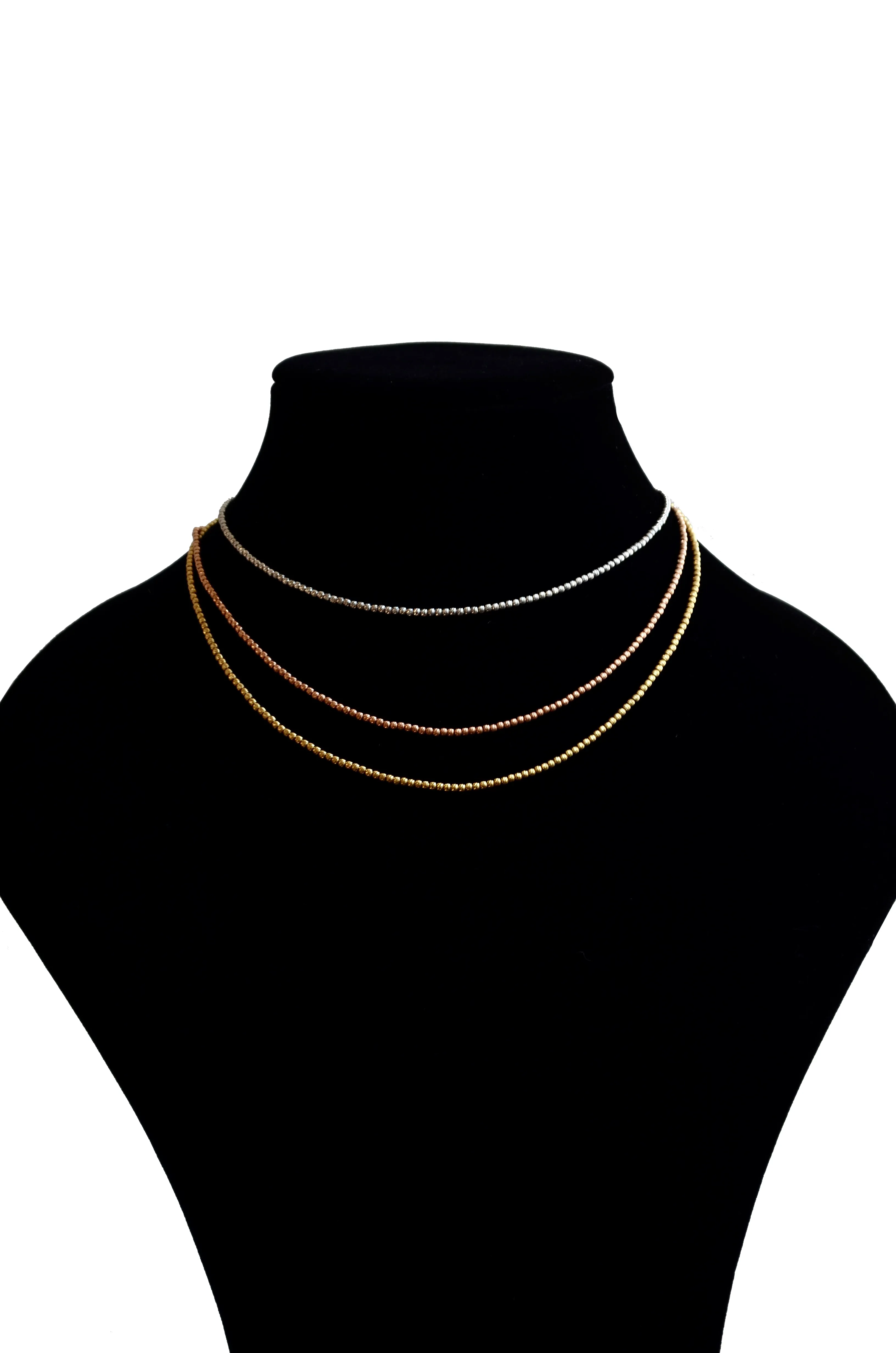 Choker Oro Amarillo 14 k de 16in