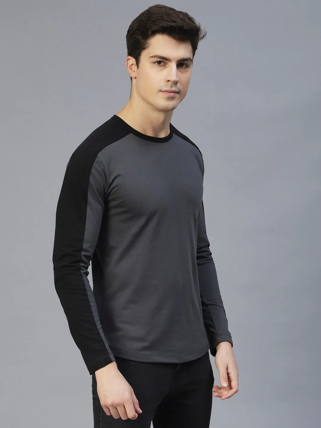 Colourblock Round Neck T-Shirt