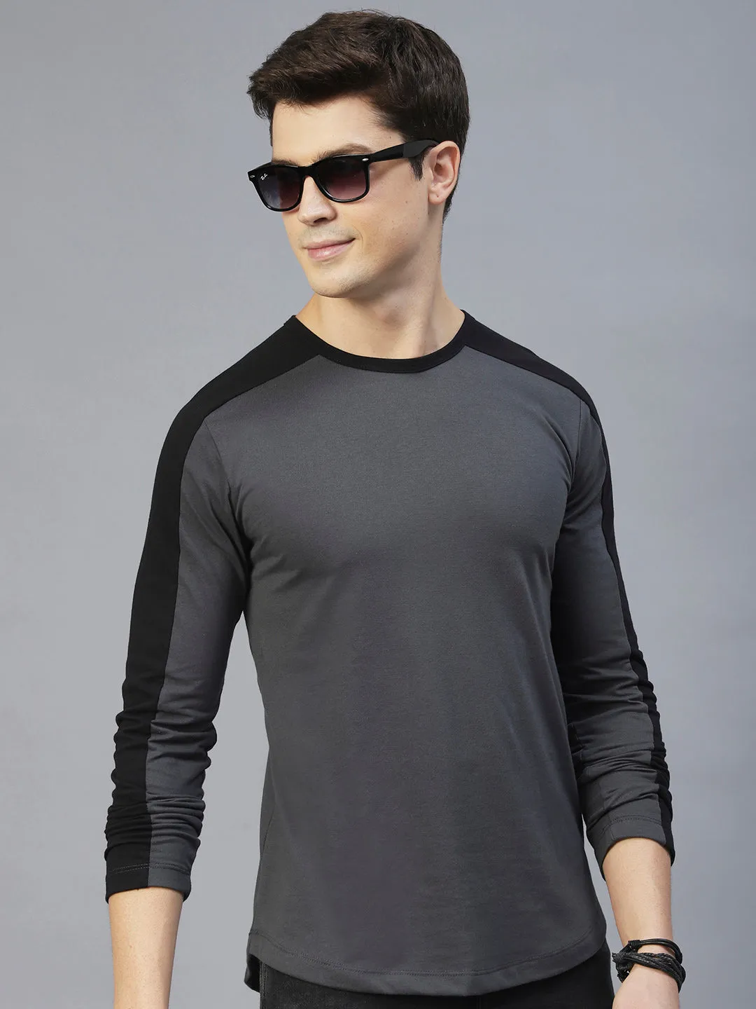 Colourblock Round Neck T-Shirt