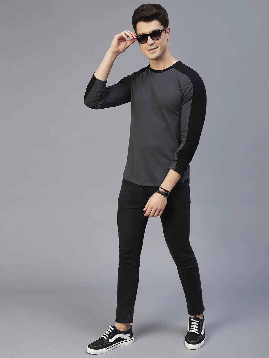 Colourblock Round Neck T-Shirt