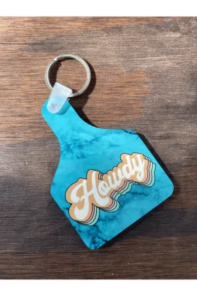 Cow Tag Keychains