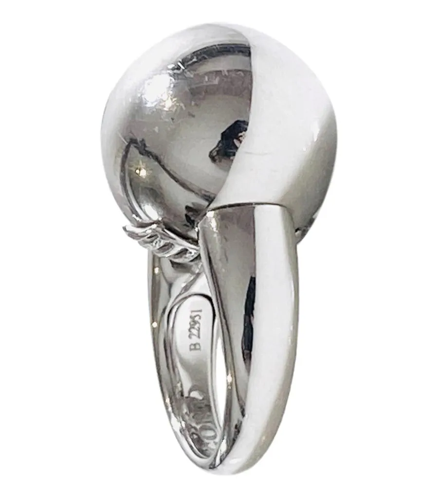 De Grisogono 18k White Gold Boule Ring