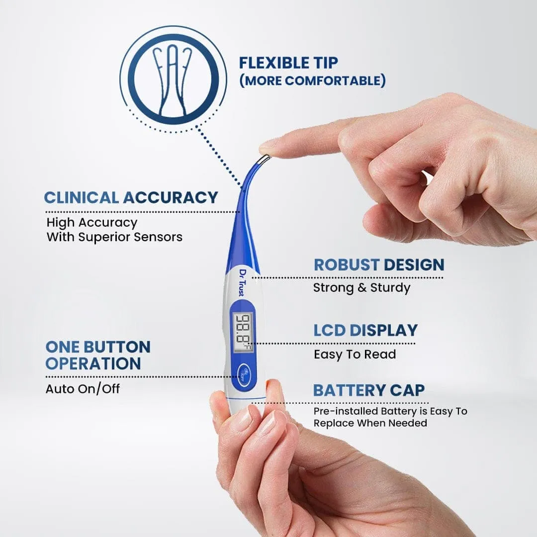 Dr Trust USA Digital Thermometer With Flexible Tip (613)