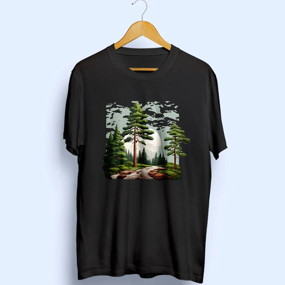 Forest Landscape Half Sleeve T-Shirt