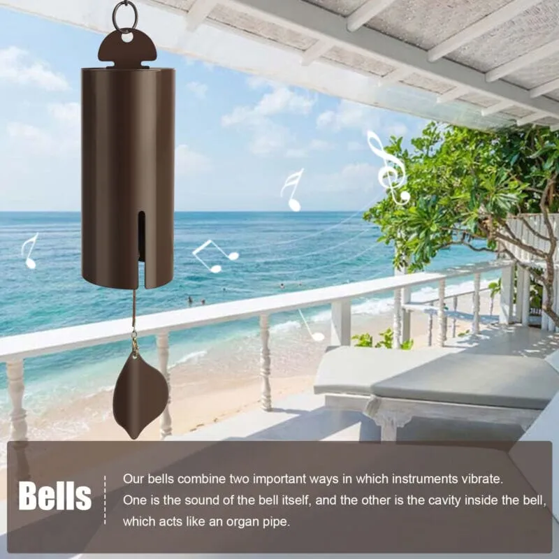 GoodVybe™ 16" Serenity Bell Wind Chime: Metal Garden Hanging Decor