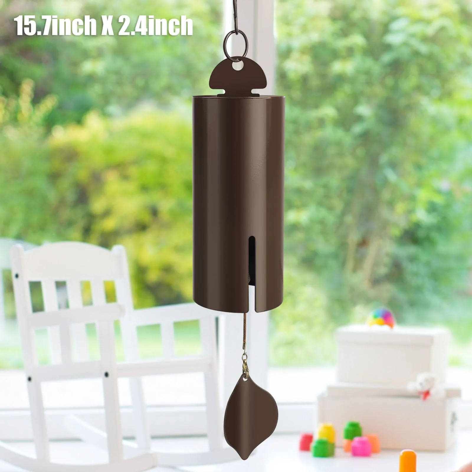 GoodVybe™ 16" Serenity Bell Wind Chime: Metal Garden Hanging Decor