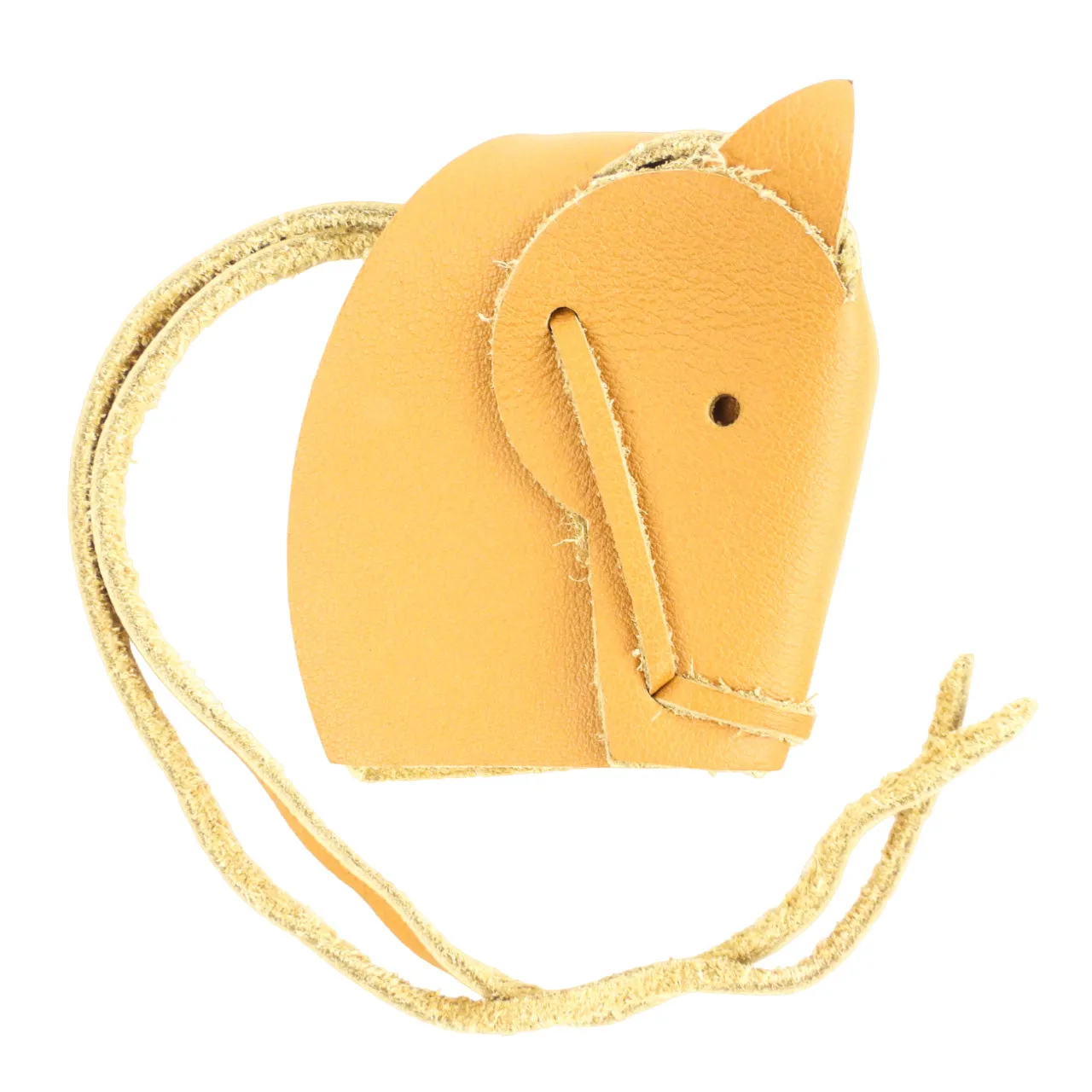 Hermes Tete de Cheval Tan Swift Leather Origami Horse Head Charm