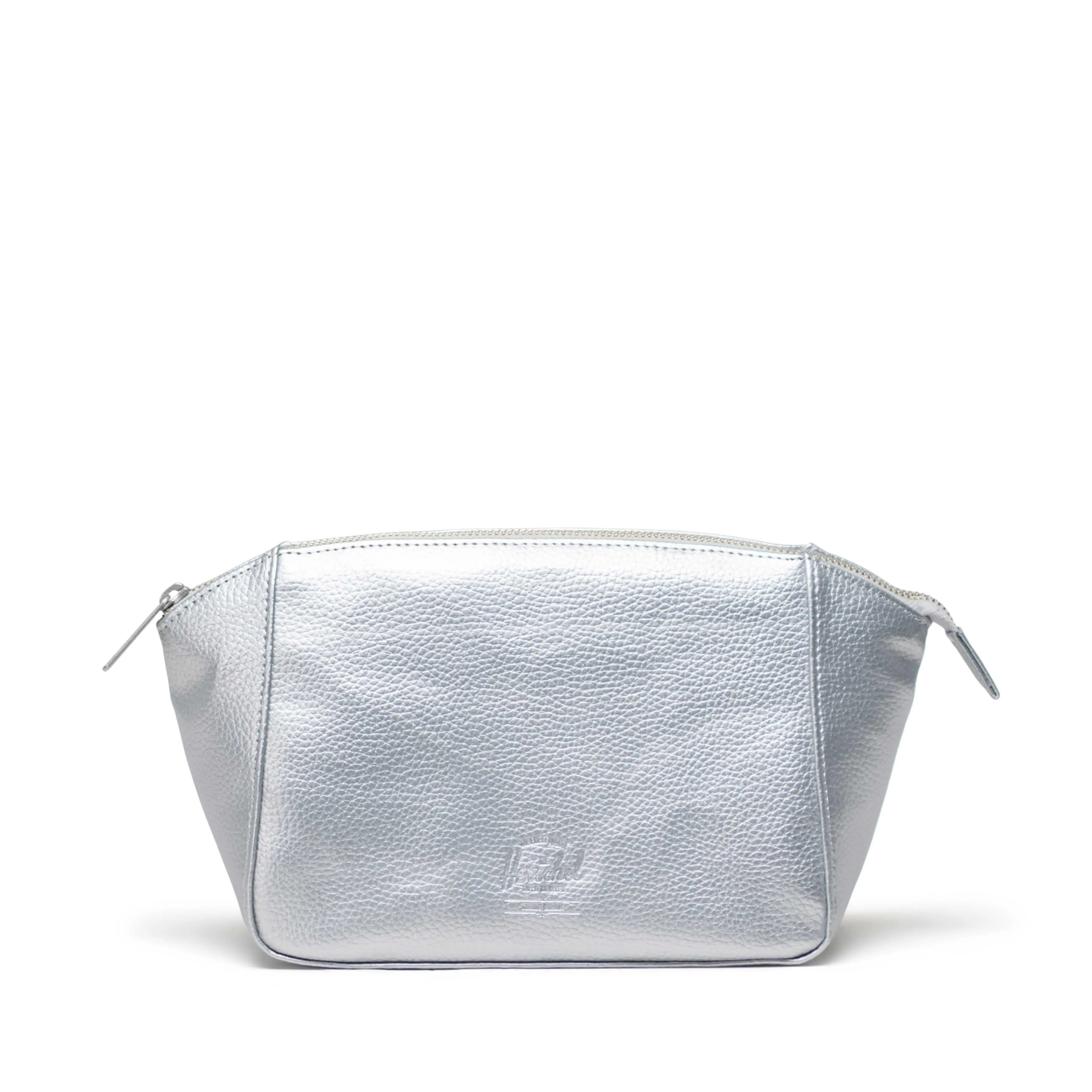 Herschel Milan Toiletry Bag Vegan Leather Silver Metallic