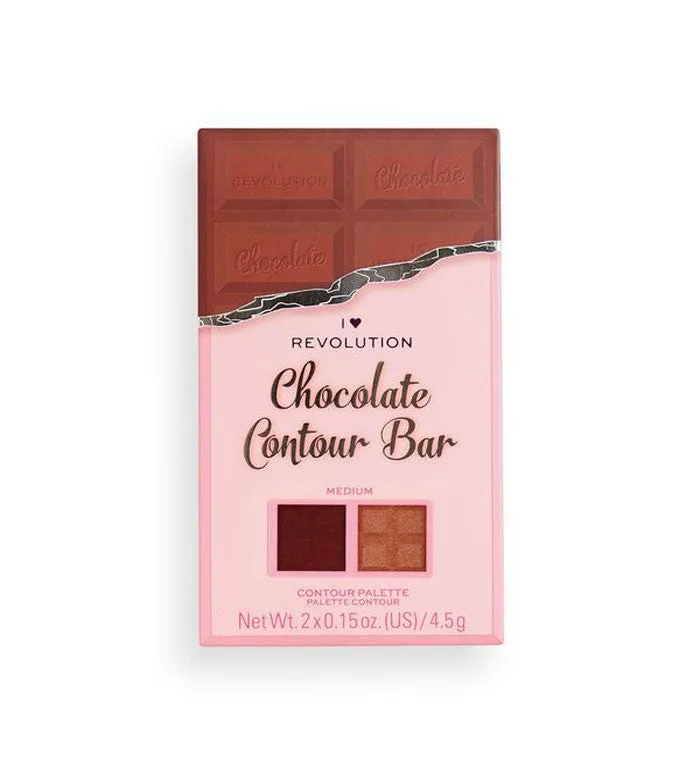 I Heart Revolution - Paleta de iluminador y contorno Chocolate Contour - Medium