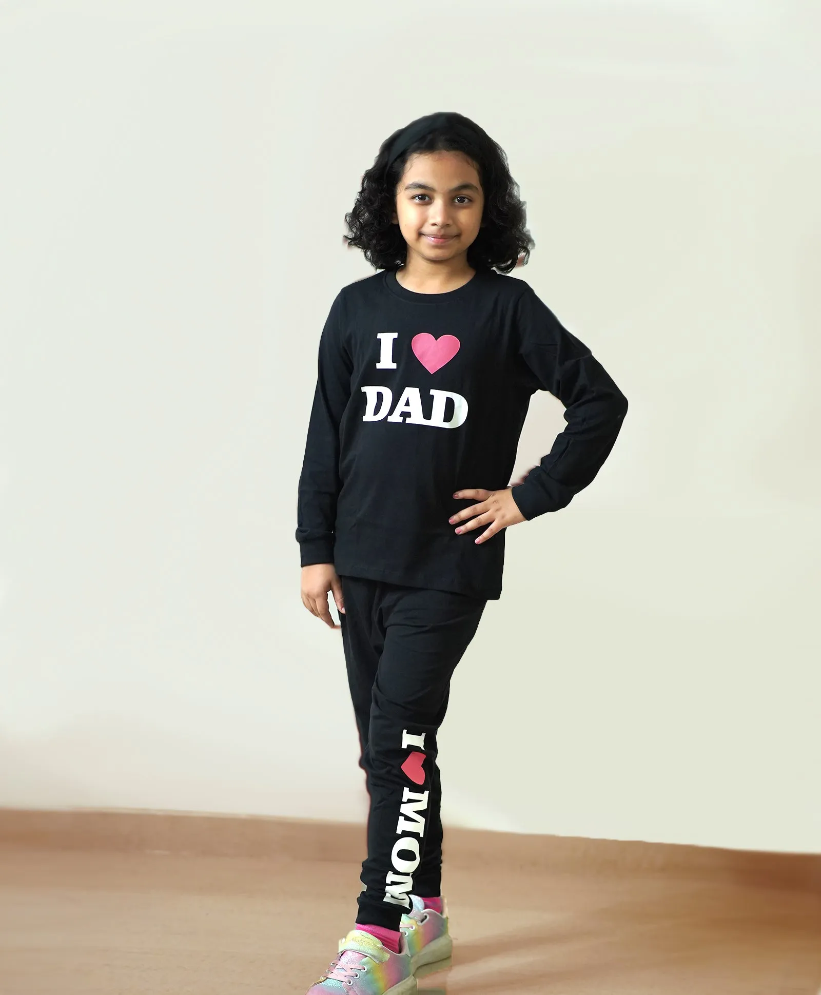 I Love Dad Full Sleeves T-Shirt & Pants Set