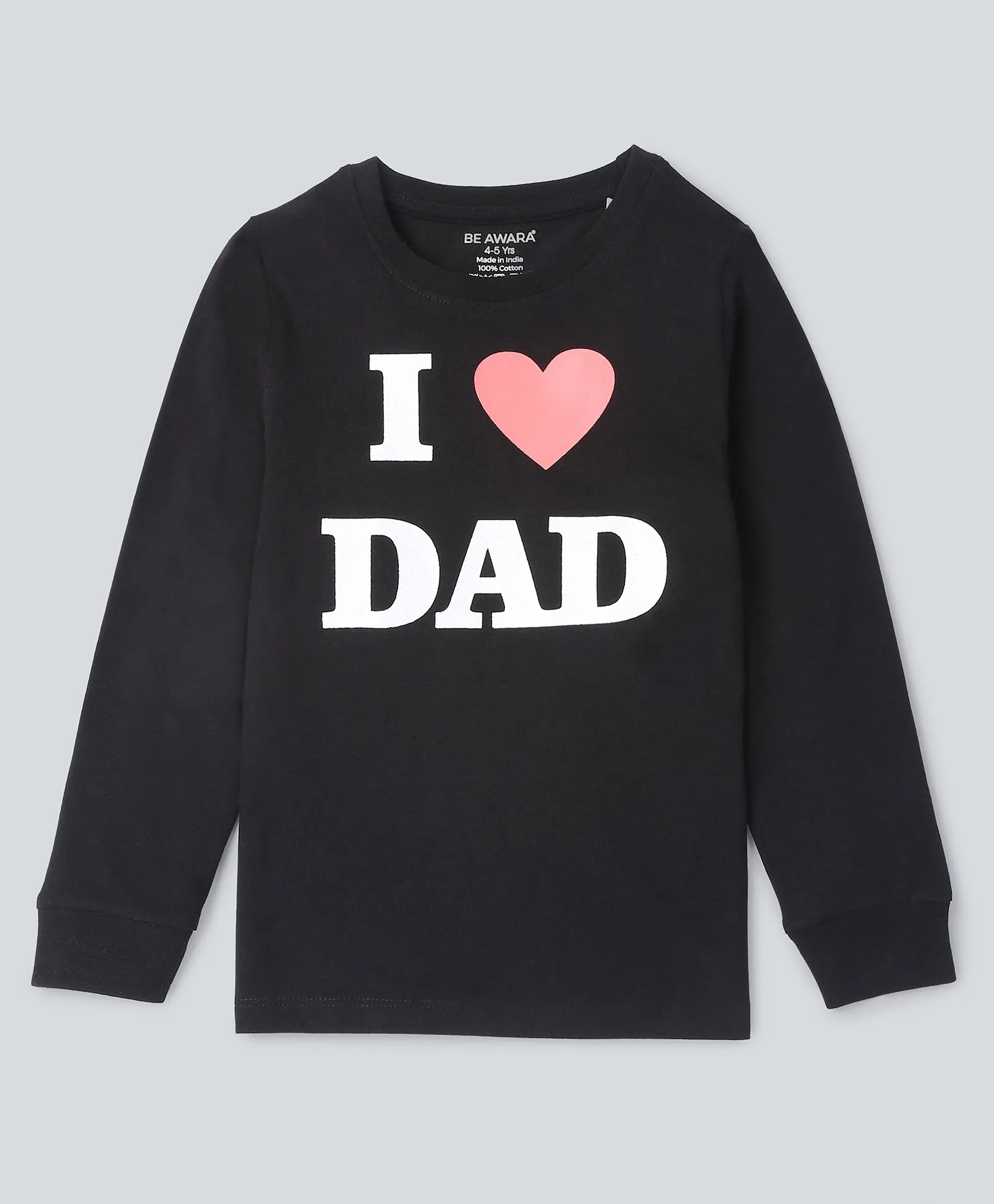 I Love Dad Full Sleeves T-Shirt & Pants Set