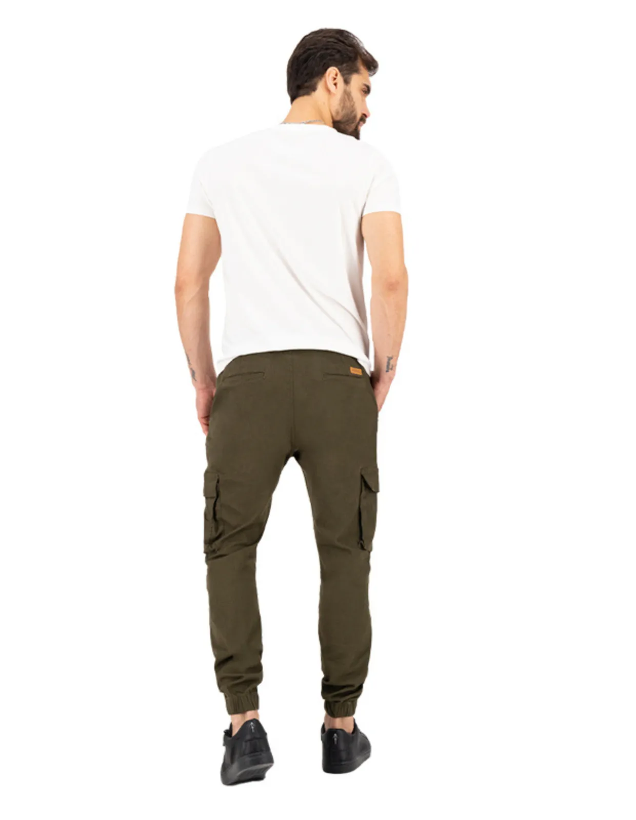 Jogger Cargo de Gabardina Premium - Verde Olivo