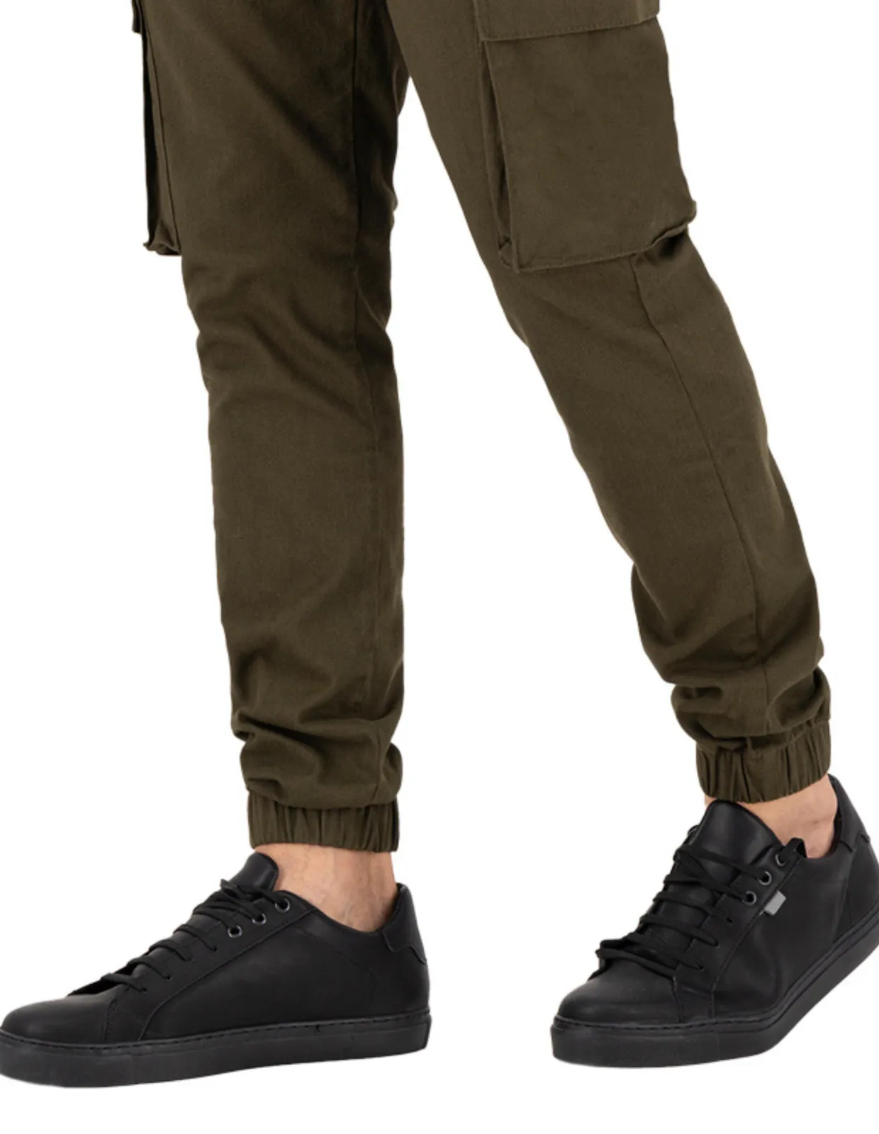 Jogger Cargo de Gabardina Premium - Verde Olivo