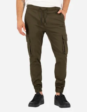 Jogger Cargo de Gabardina Premium - Verde Olivo