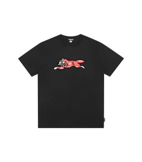 KIRIGAMI FLOCK RUNNING DOG T-SHIRT - BLACK