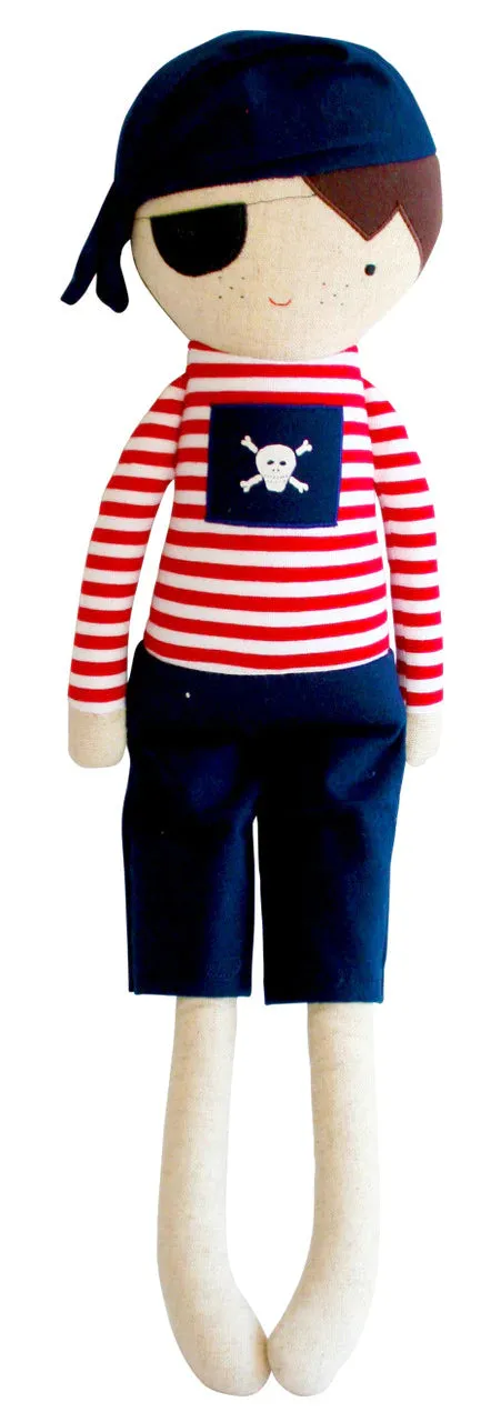 Linen Pirate Boy 50cm - Navy & Red