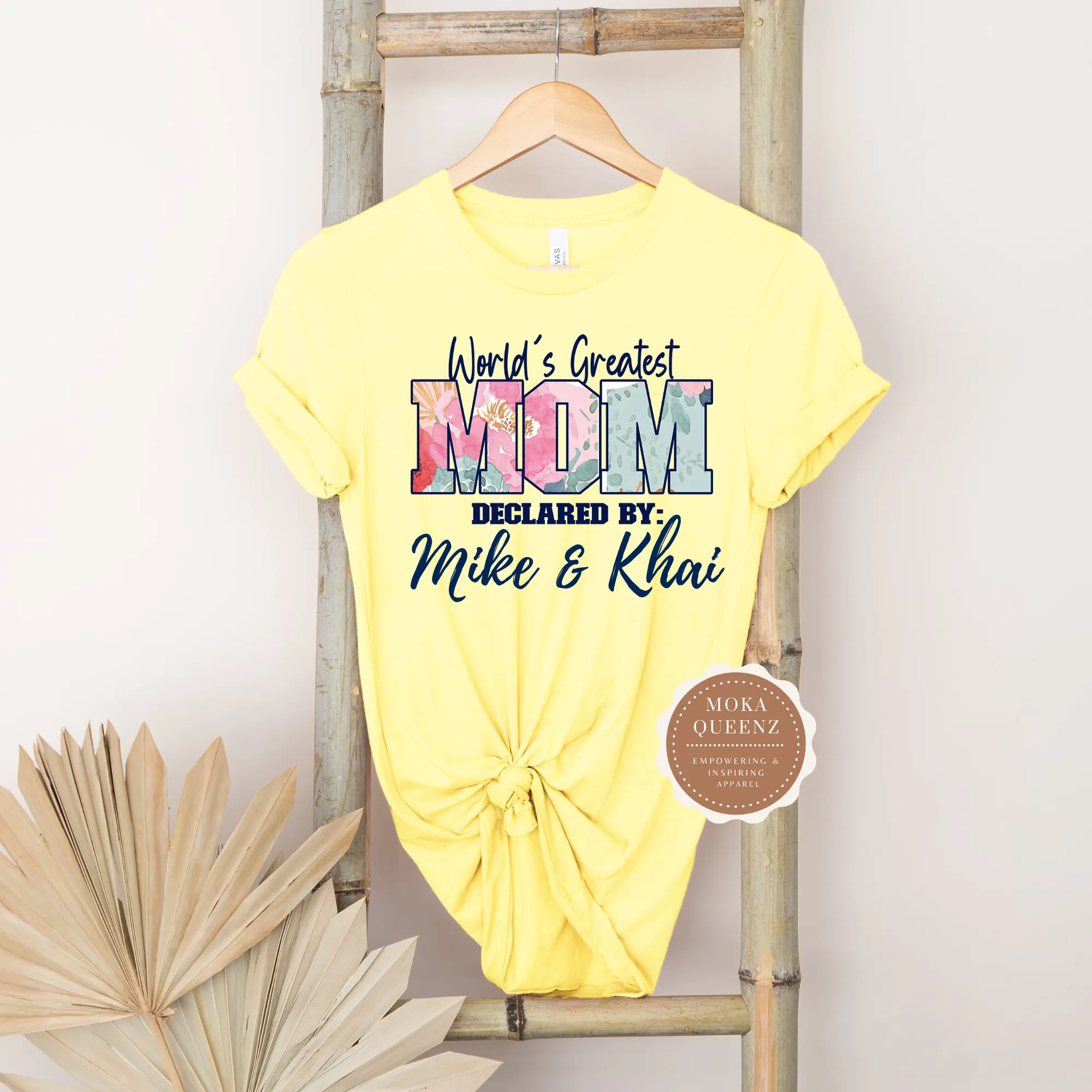 Mom T Shirt with Kids Names