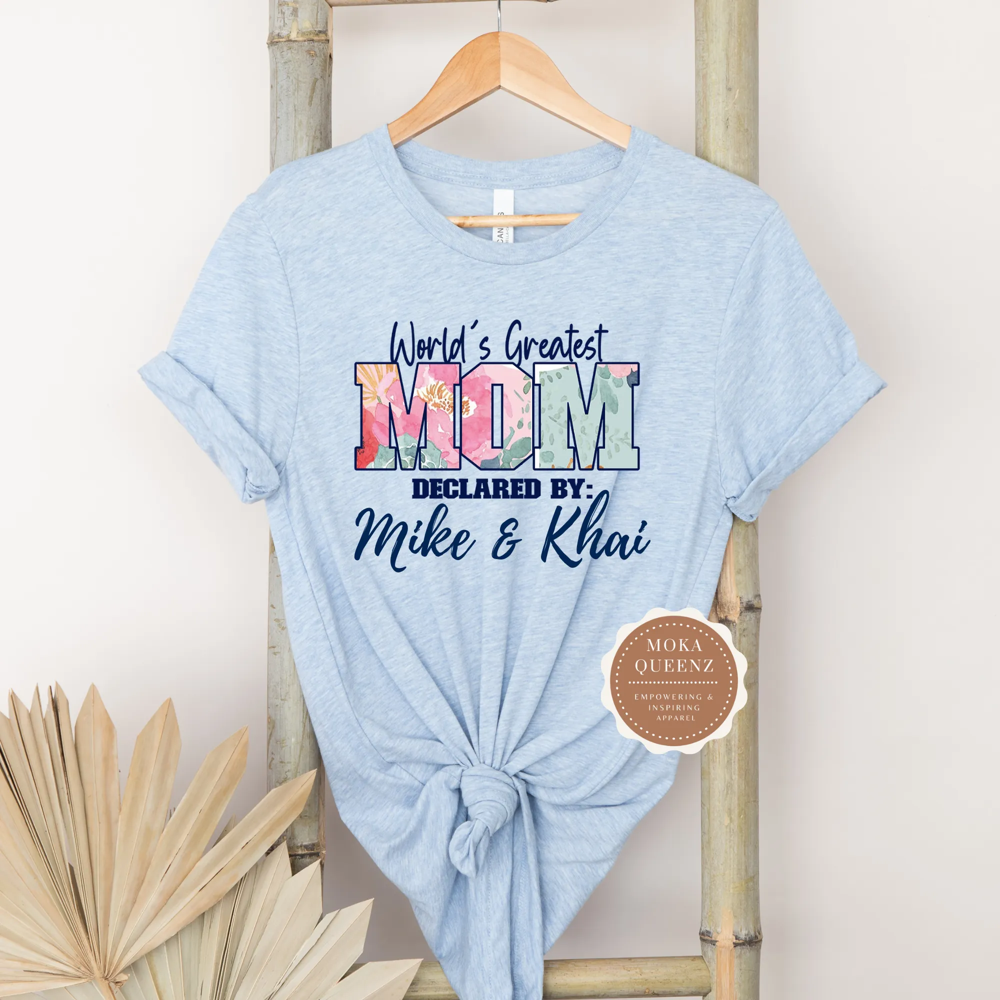 Mom T Shirt with Kids Names