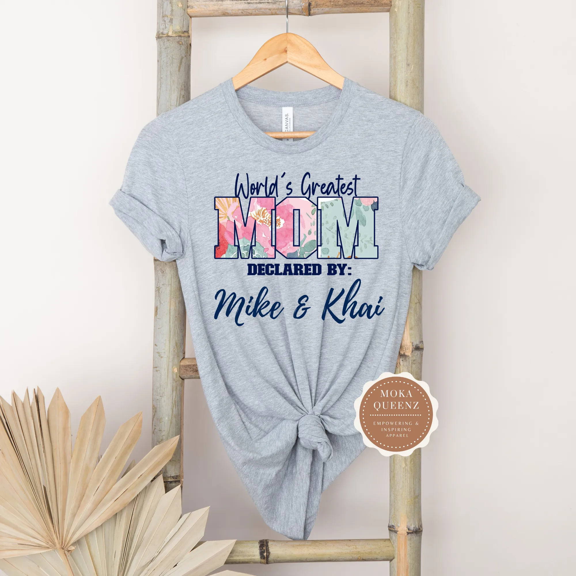 Mom T Shirt with Kids Names