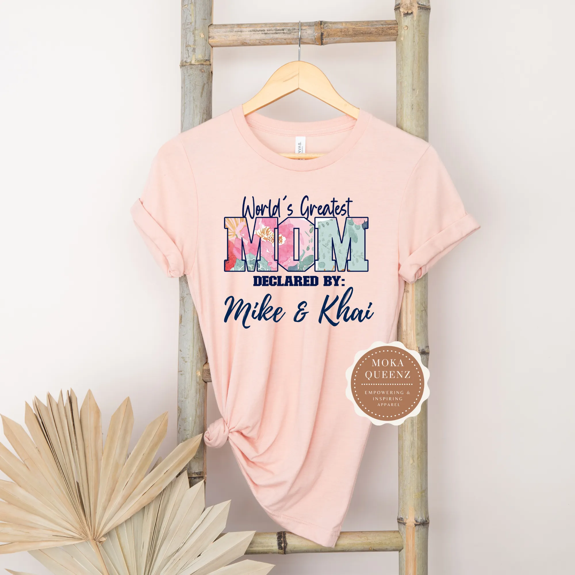 Mom T Shirt with Kids Names