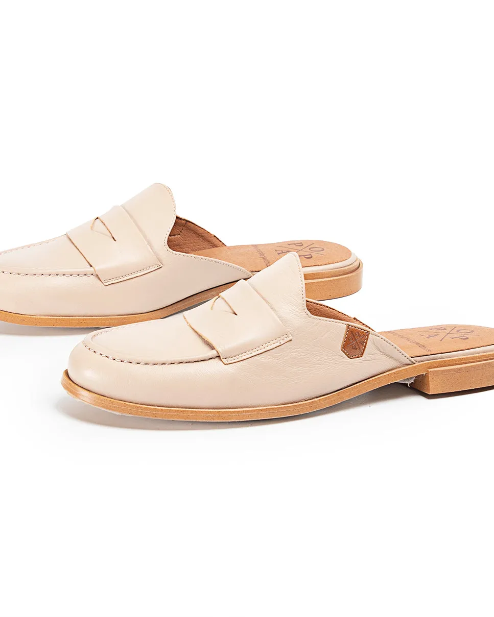 Mule Arcade Piel Beige