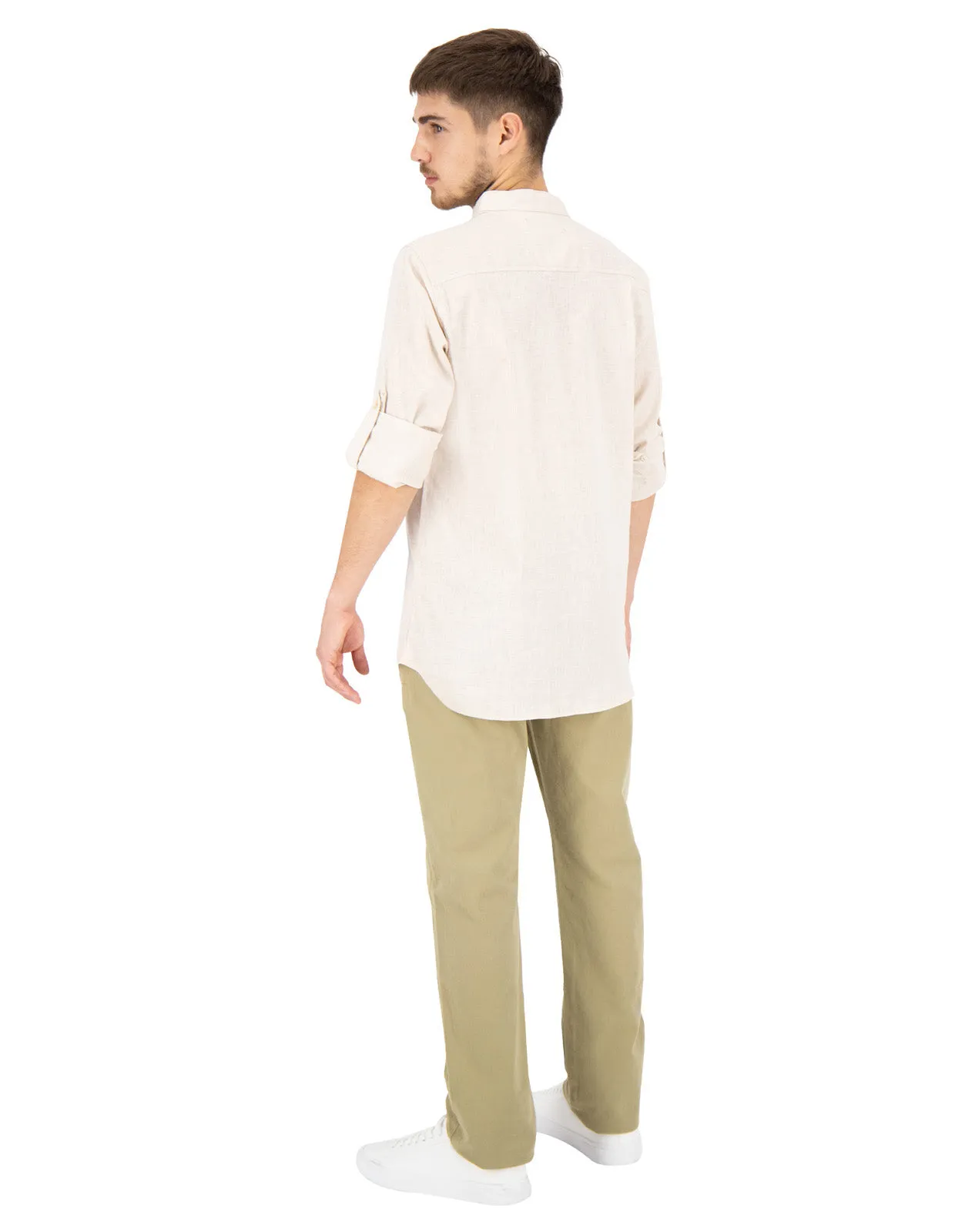 Pantalón Chino de Gabardina - Light Olive