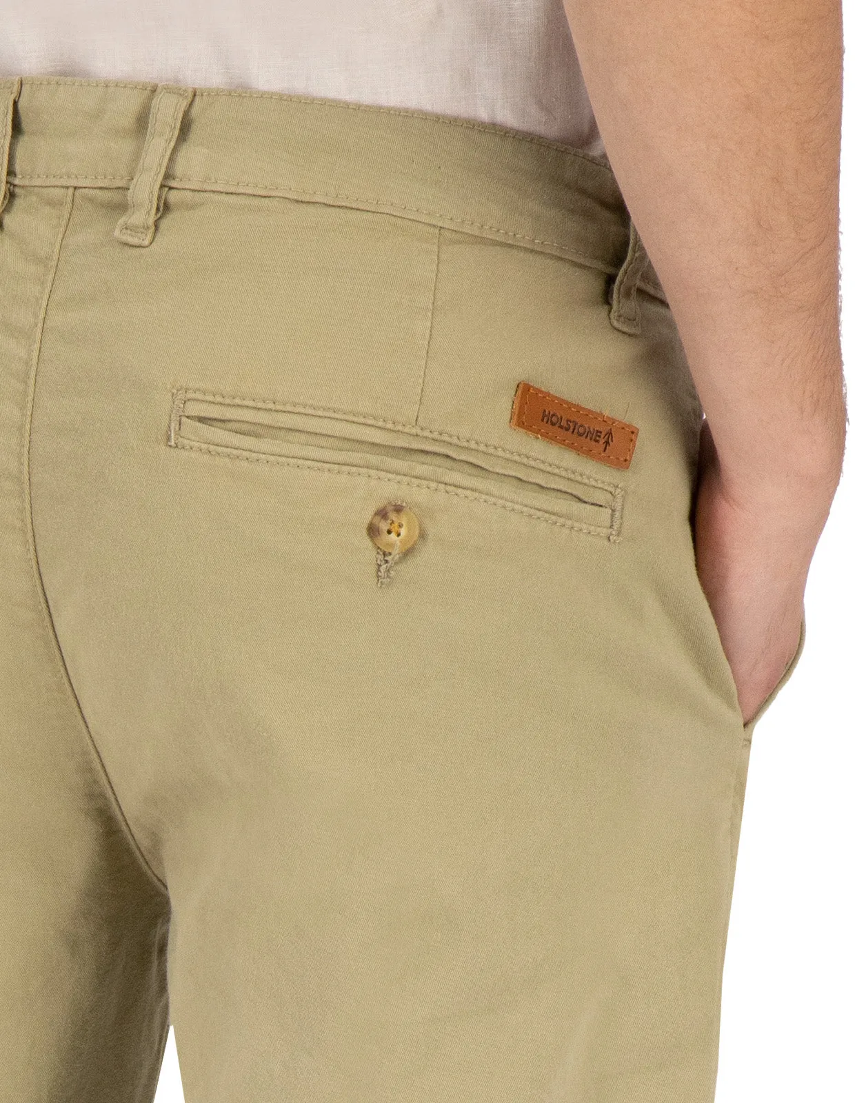 Pantalón Chino de Gabardina - Light Olive