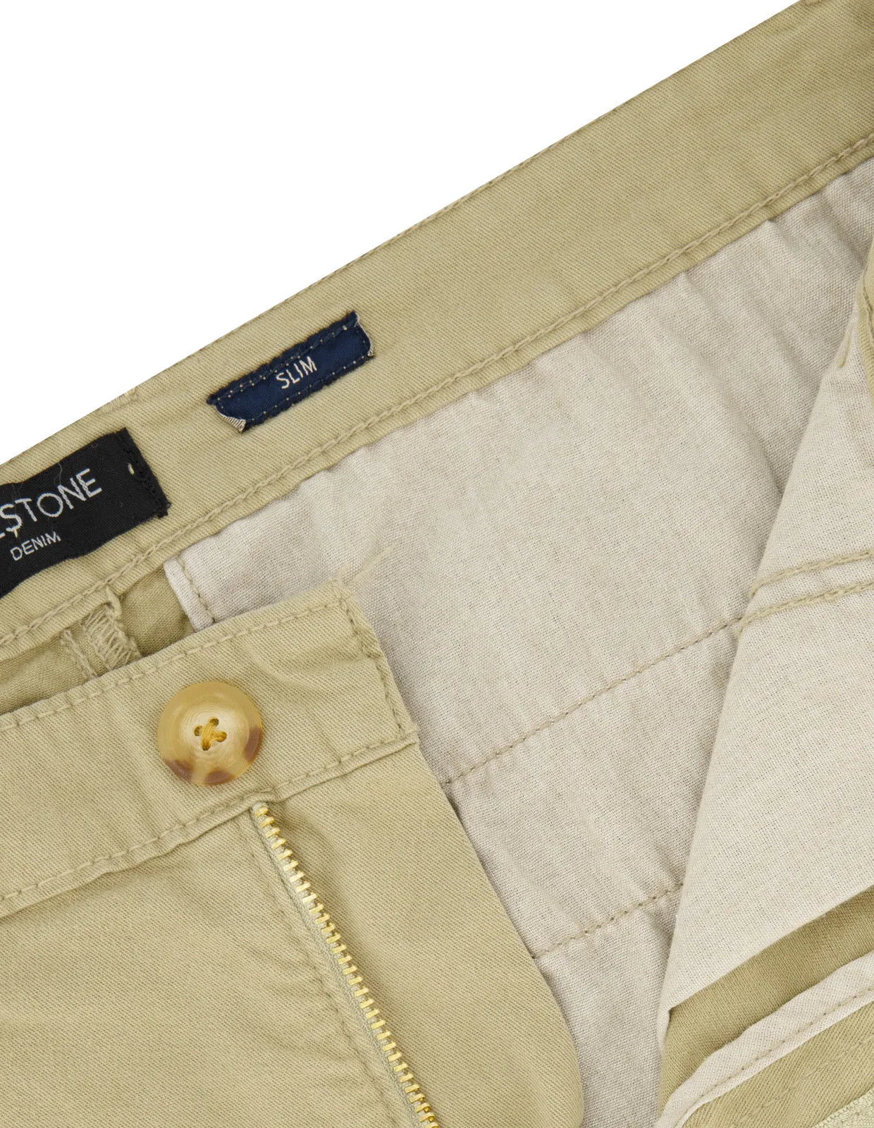 Pantalón Chino de Gabardina - Light Olive