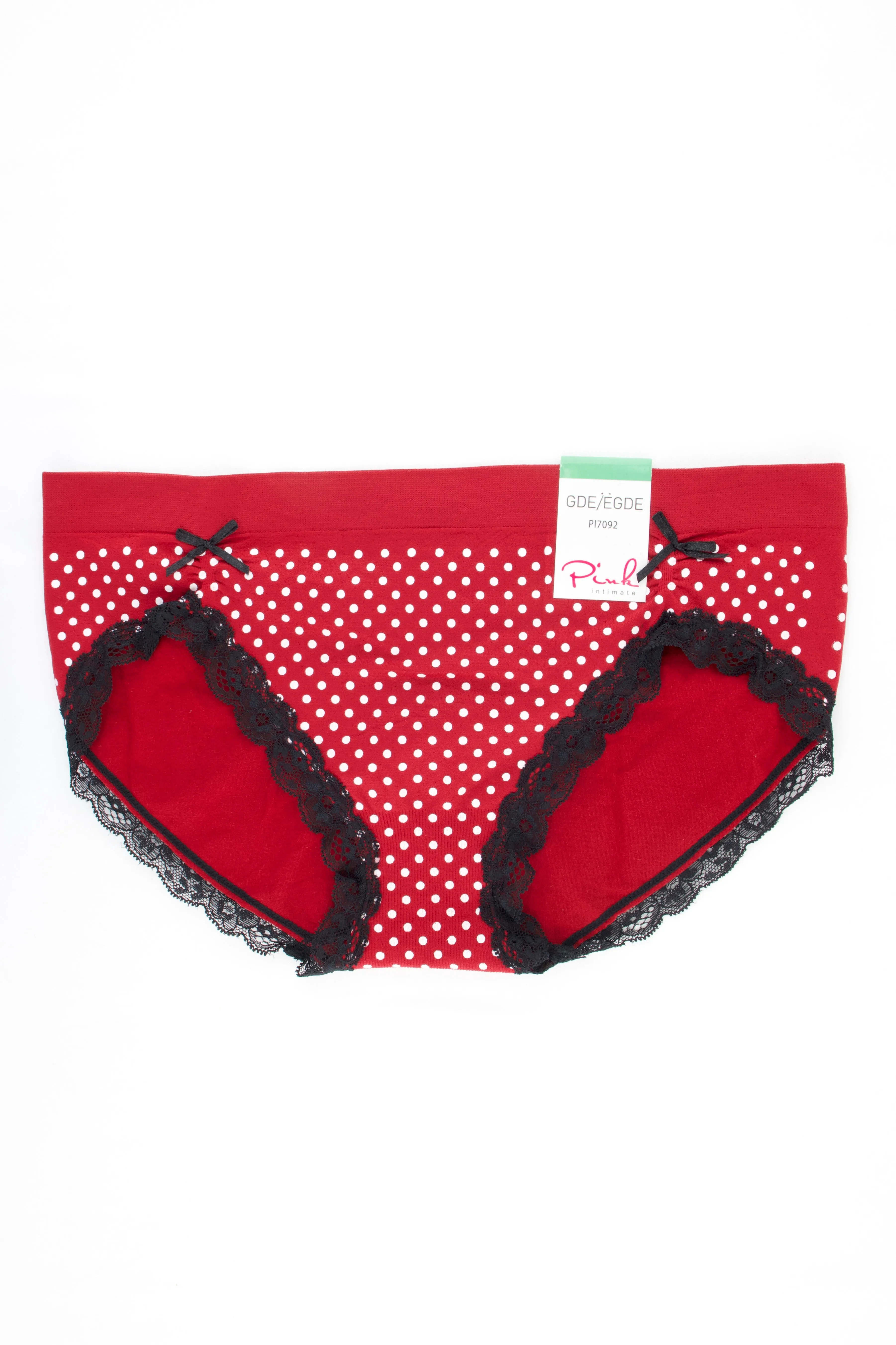 PANTY CON ENCAJE Y LUNARES PI7092