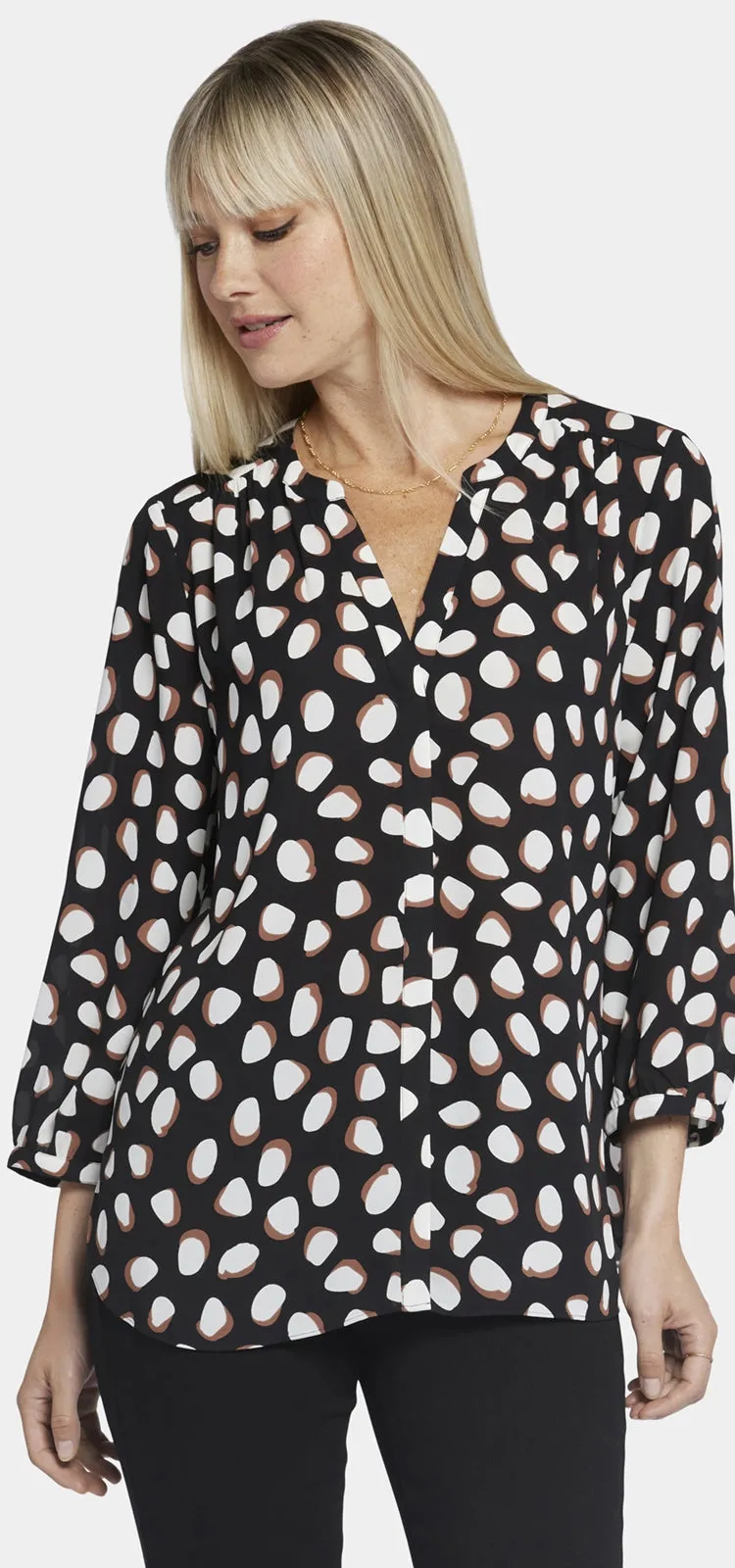 Pintuck Blouse Stippenprint | Matilda Dot