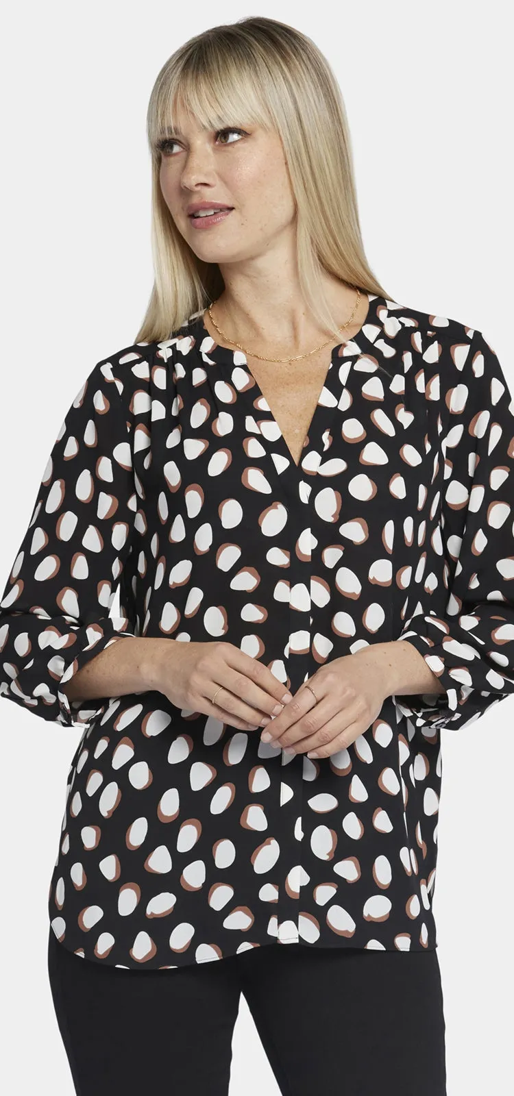 Pintuck Blouse Stippenprint | Matilda Dot