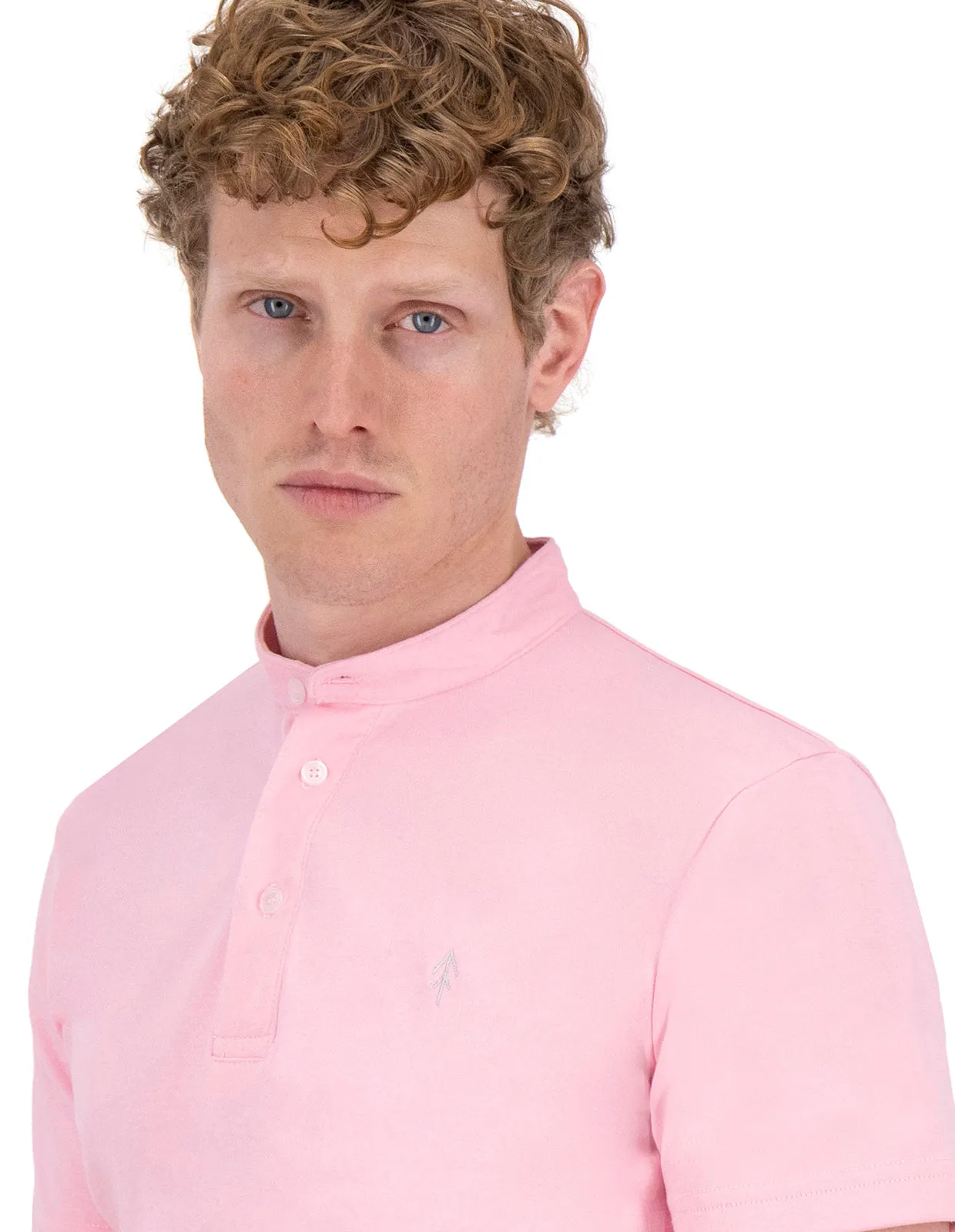 Playera Cuello Mao Slim Fit - Pink